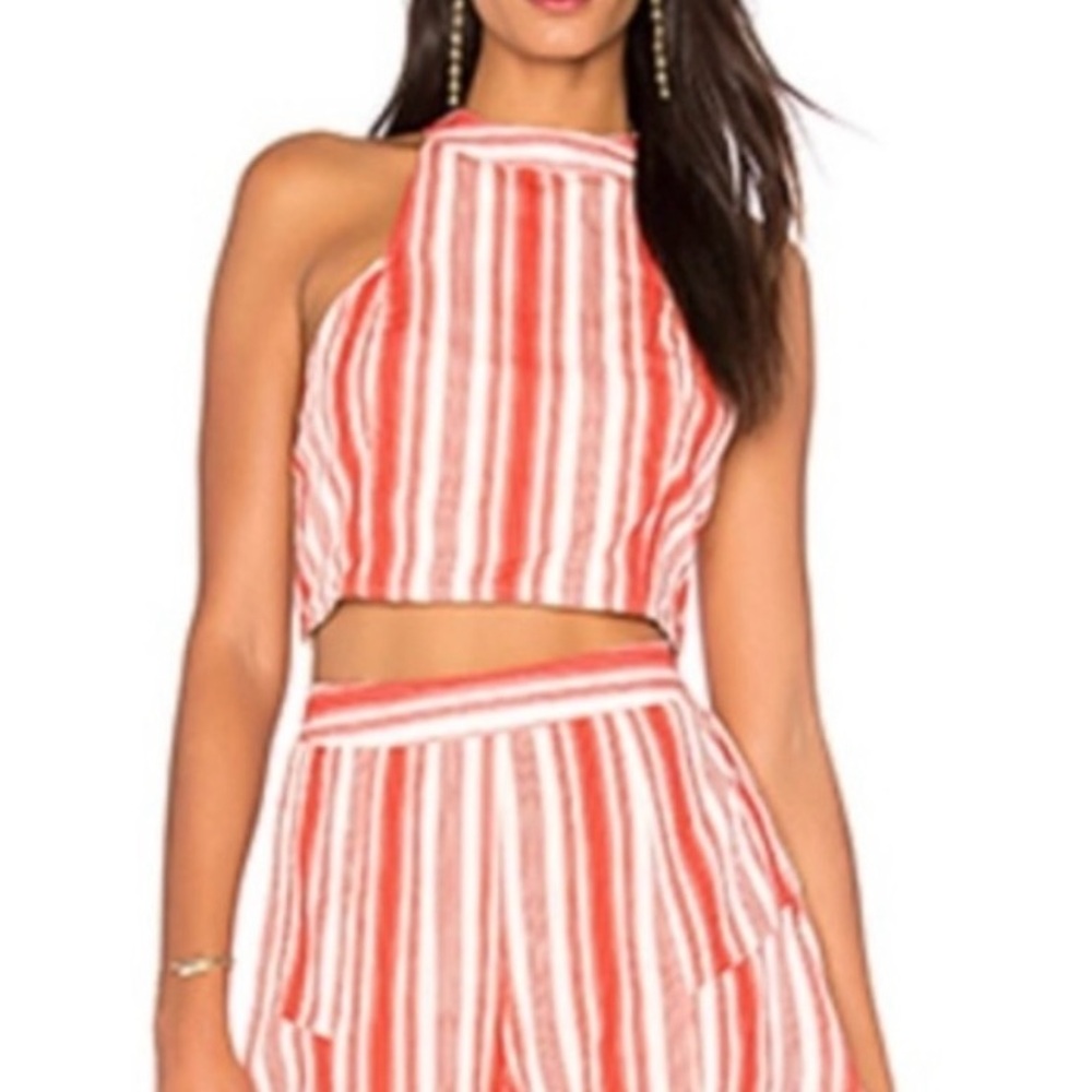 Band of Gypsies Red and White Striped Set
